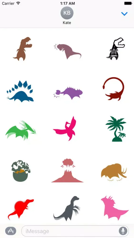 Captures d'écran de Animated Dinosaur Icon Sticker