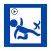 Animated Man In A Door Sticker