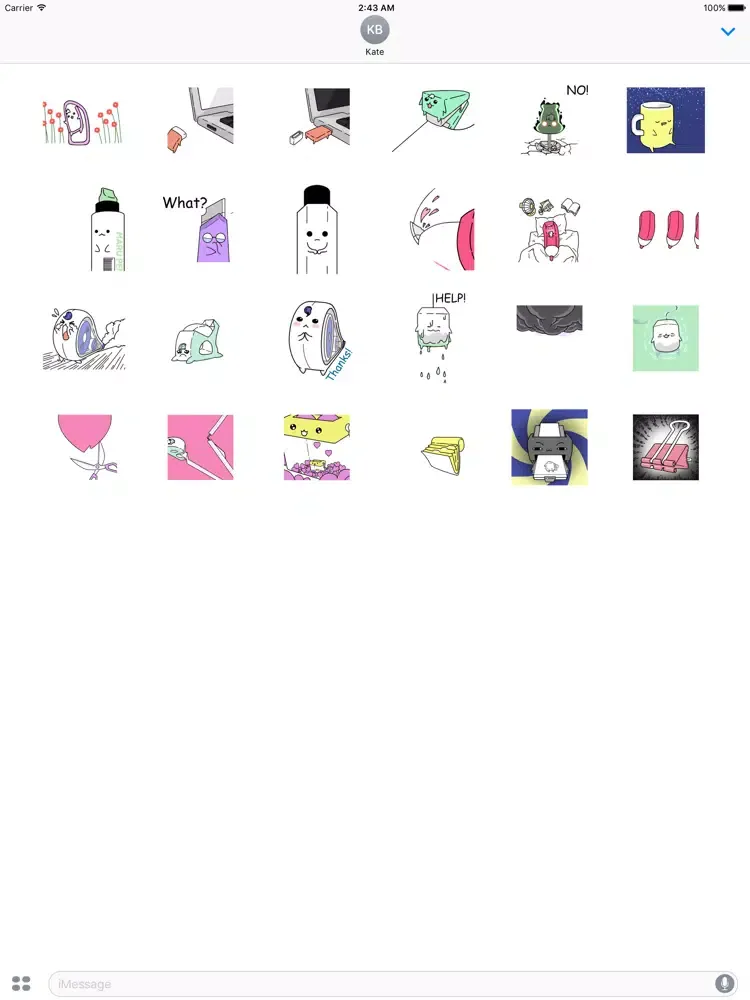 Animated Office Supplies Emoji iPad  স্ক্রিনশট