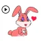 Animated Pink Bunny Sticker