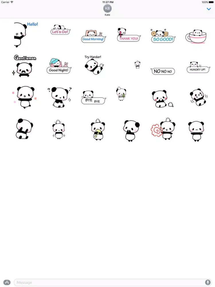 Captures d'écran de Animated Tiny Panda Sticker iPad 