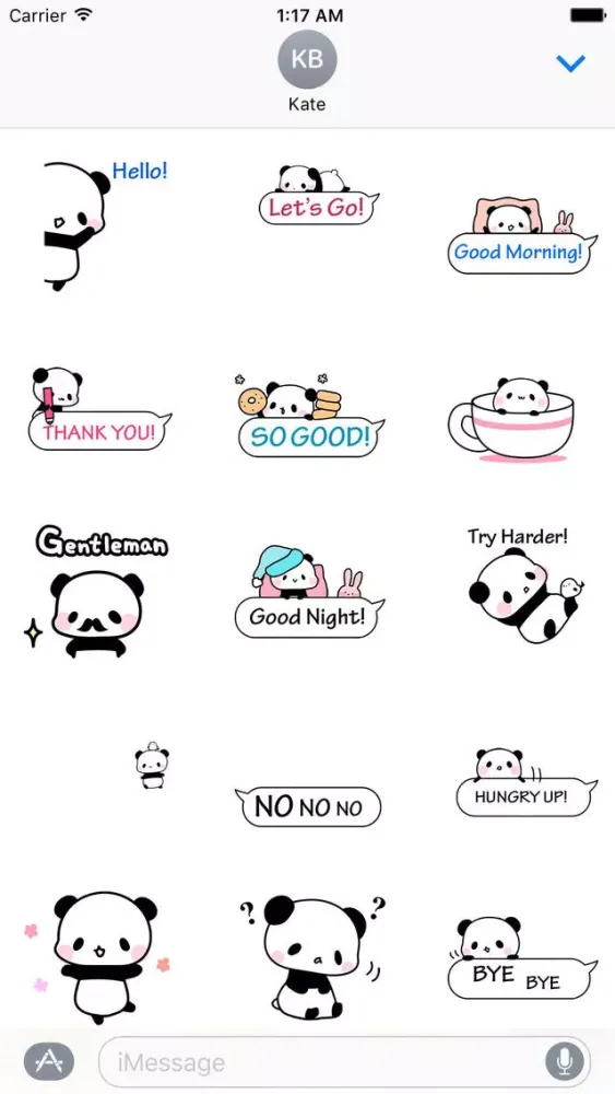 Captures d'écran de Animated Tiny Panda Sticker