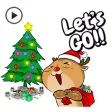 Animated Xmas Reindeer Sticker