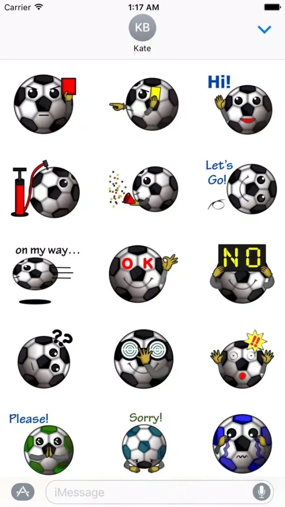 Ảnh chụp màn hình của BallMoji Soccer Ball Sticker