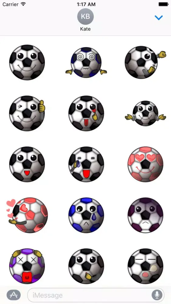 Ảnh chụp màn hình của BallMoji Soccer Ball Sticker