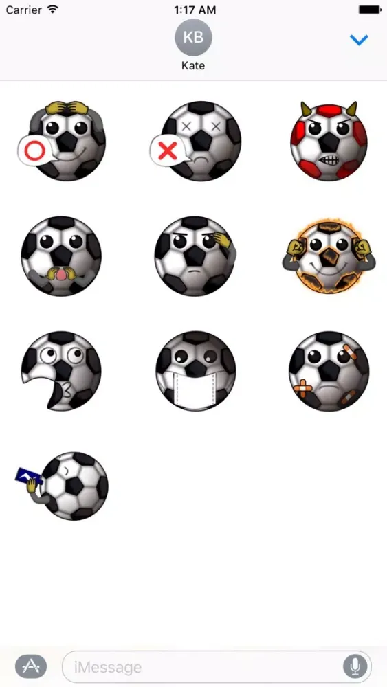 Ảnh chụp màn hình của BallMoji Soccer Ball Sticker