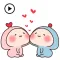 Couple Of Peach Sweet Love