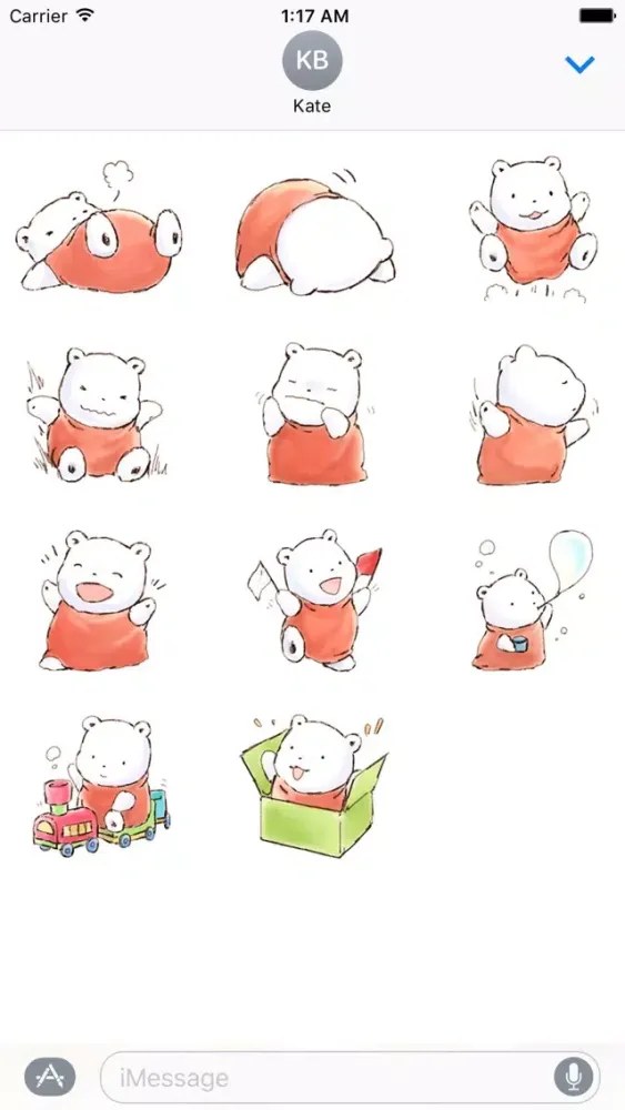 Cute Chubby Polar Bear Sticker Ekran Görüntüleri