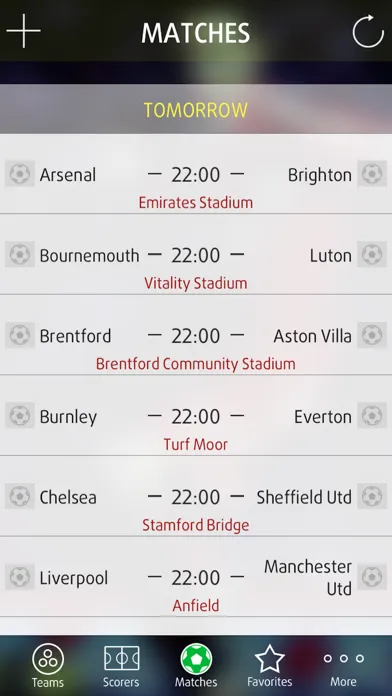 ภาพหน้าจอของ Live Scores for Premier 24/25