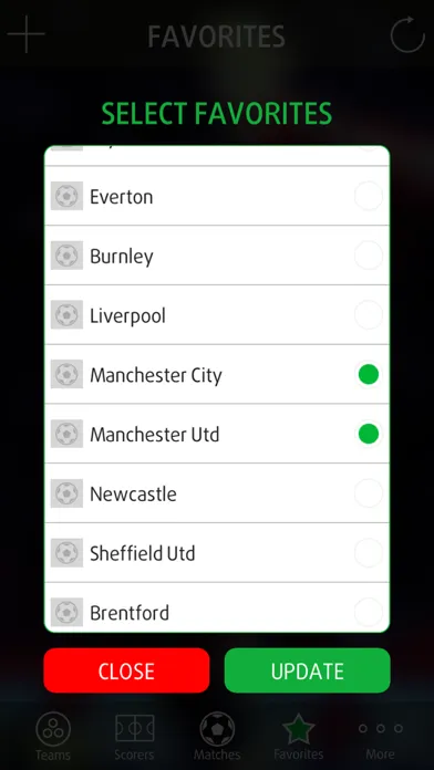 ภาพหน้าจอของ Live Scores for Premier 24/25