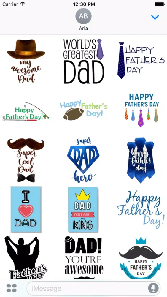 Tangkapan layar Happy Fathers Day Icon Sticker