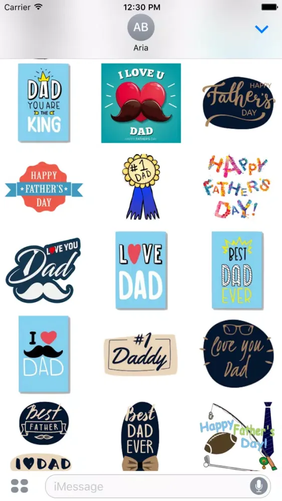 Tangkapan layar Happy Fathers Day Icon Sticker