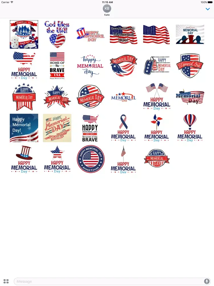 Happy Memorial Day Cards Icon iPad  Screenshots