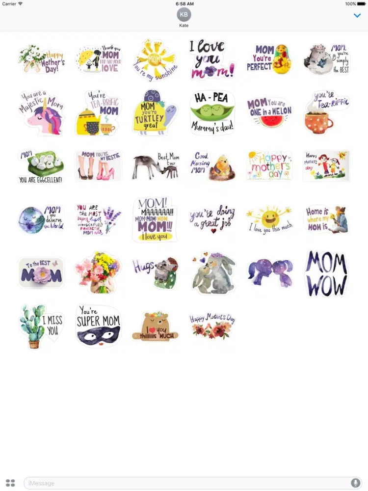 Screenshot di Happy Mother's Day Pun Sticker iPad 