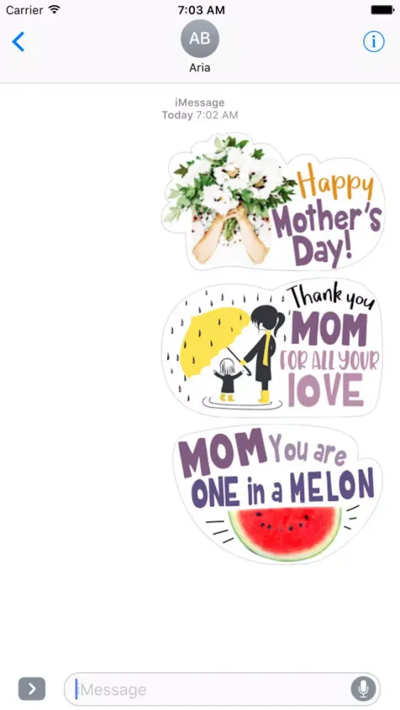 Screenshot di Happy Mother's Day Pun Sticker
