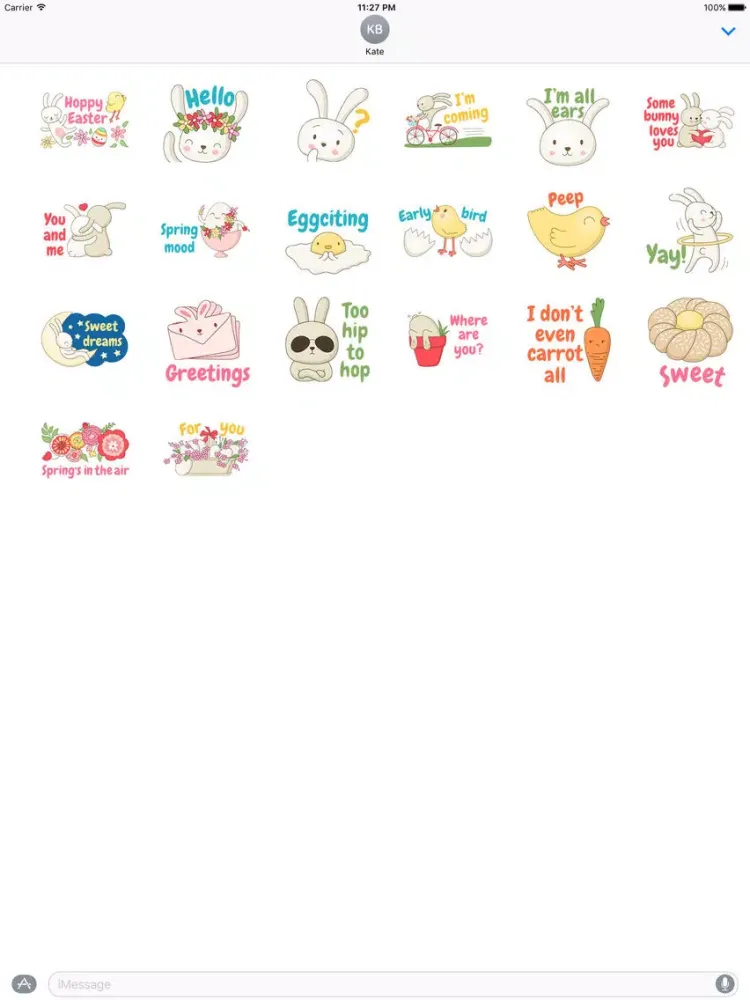 Hoppy Easter Spring Sticker iPad 应用截图