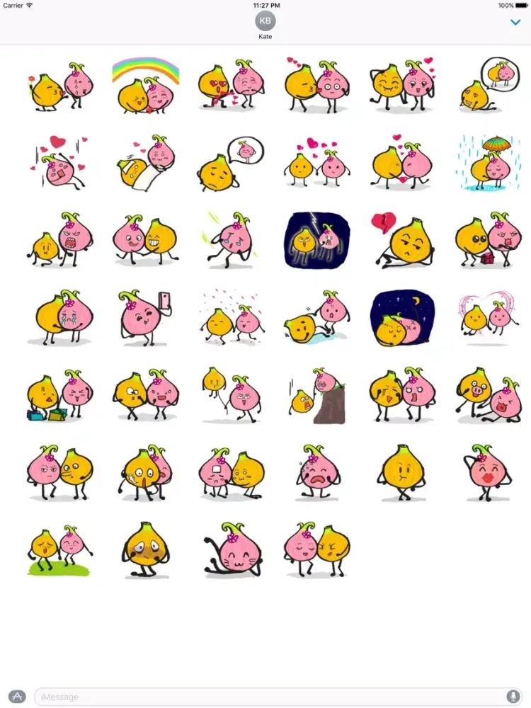 Captures d'écran de Love Story of Onions Sticker iPad 
