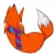 Lovely Red Fox Foxmoji Sticker