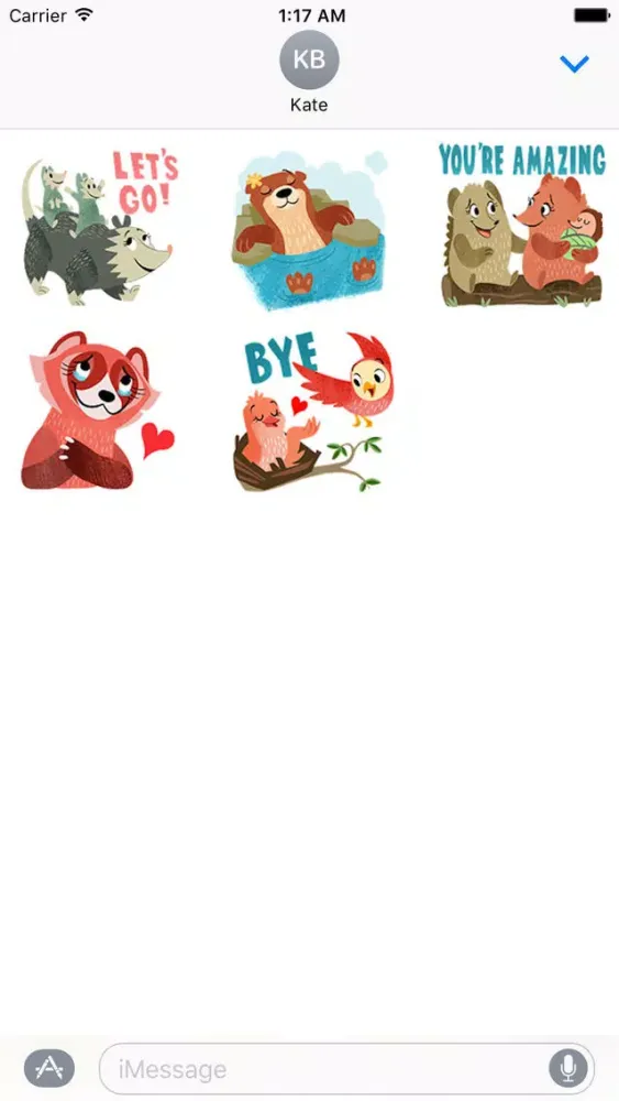 Ảnh chụp màn hình của Mommy I Love You Animals Emoji