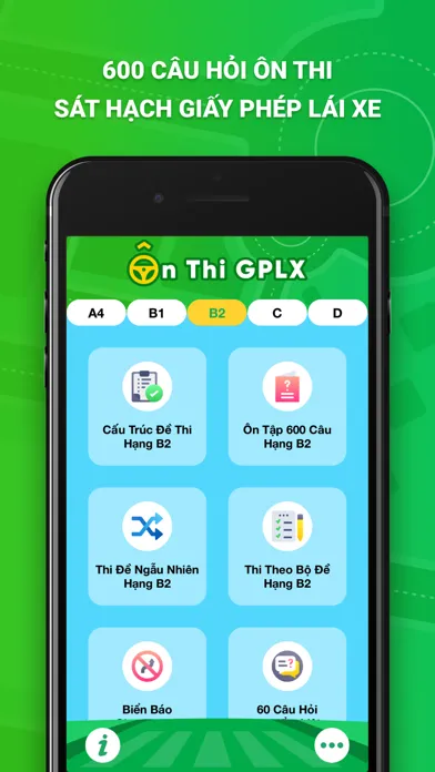 Ôn Thi GPLX - 600 Câu Hỏi स्क्रीनशॉट