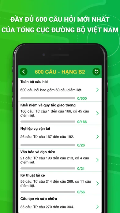 Ôn Thi GPLX - 600 Câu Hỏi स्क्रीनशॉट