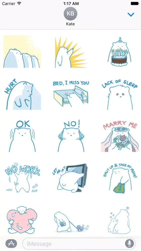 Captures d'écran de Polar Bear Bearmoji Sticker