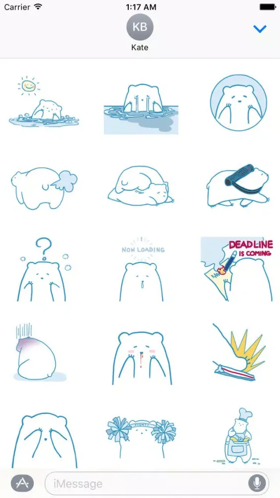 Captures d'écran de Polar Bear Bearmoji Sticker