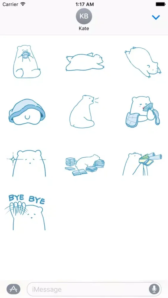 Captures d'écran de Polar Bear Bearmoji Sticker