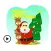 Santa And His Friends Sticker