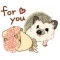 Shy And Cute Hedgehogs Sticker