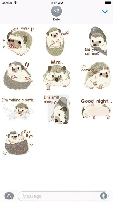 Ảnh chụp màn hình của Shy And Cute Hedgehogs Sticker