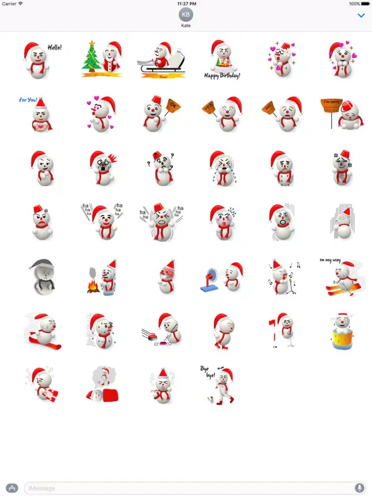 SnowmanMoji Snowman Sticker iPad  স্ক্রিনশট