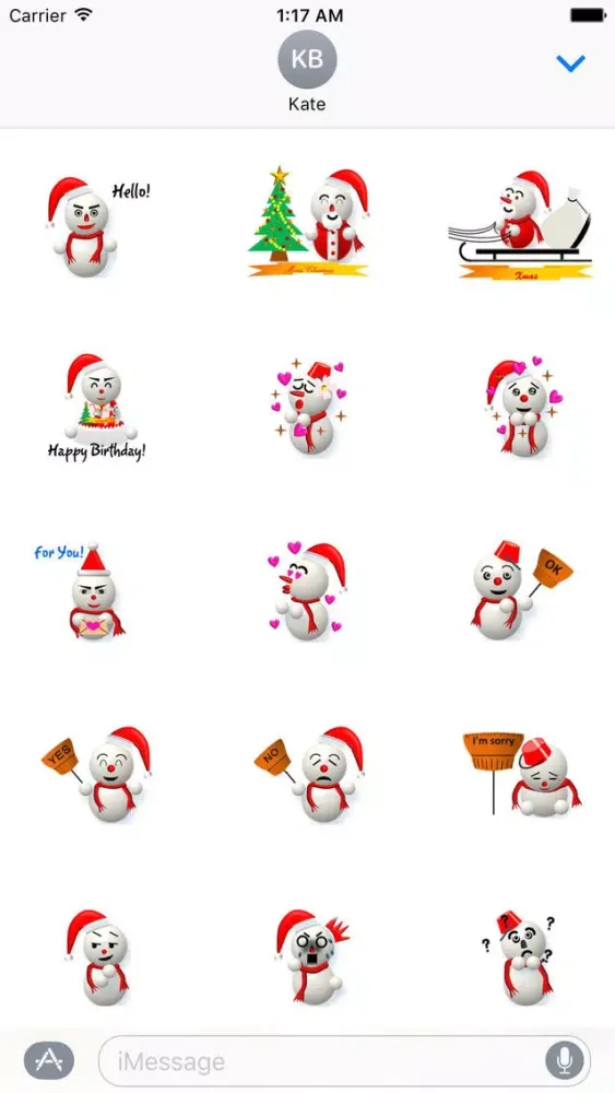 SnowmanMoji Snowman Sticker স্ক্রিনশট