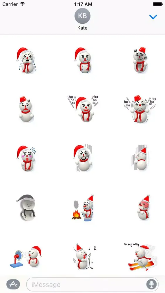 SnowmanMoji Snowman Sticker স্ক্রিনশট