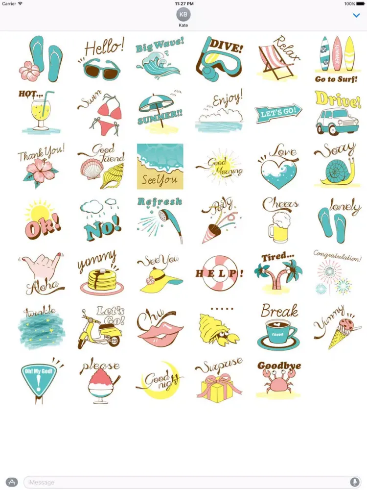 Capturas de pantalla de Summer On The Beach Sticker iPad 