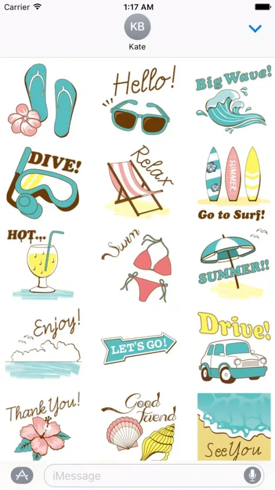 Capturas de pantalla de Summer On The Beach Sticker