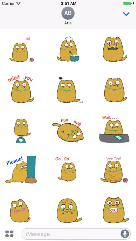 Capturas de tela do Sweet Cat Animated Sticker