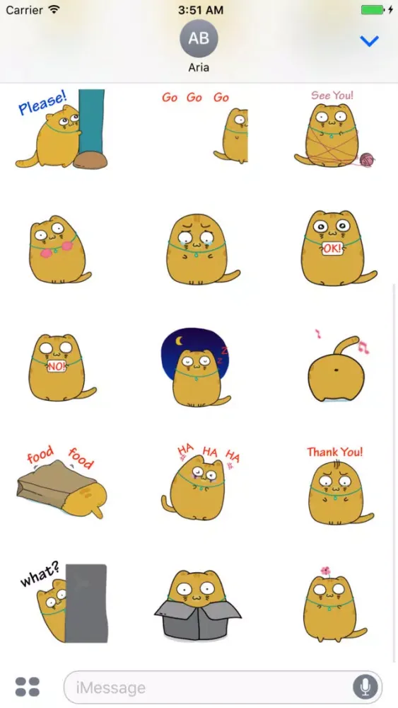 Capturas de tela do Sweet Cat Animated Sticker