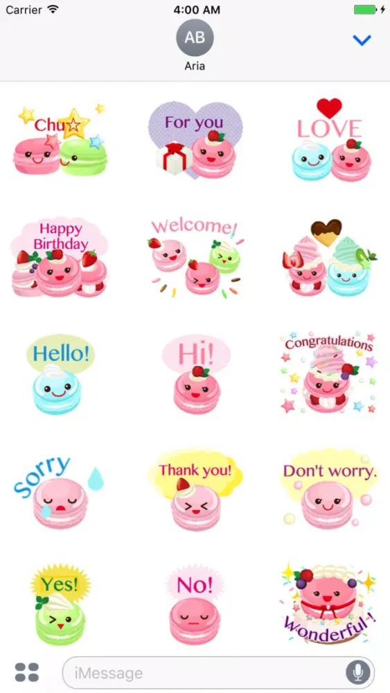 Ảnh chụp màn hình của Sweet Macaroon Sticker