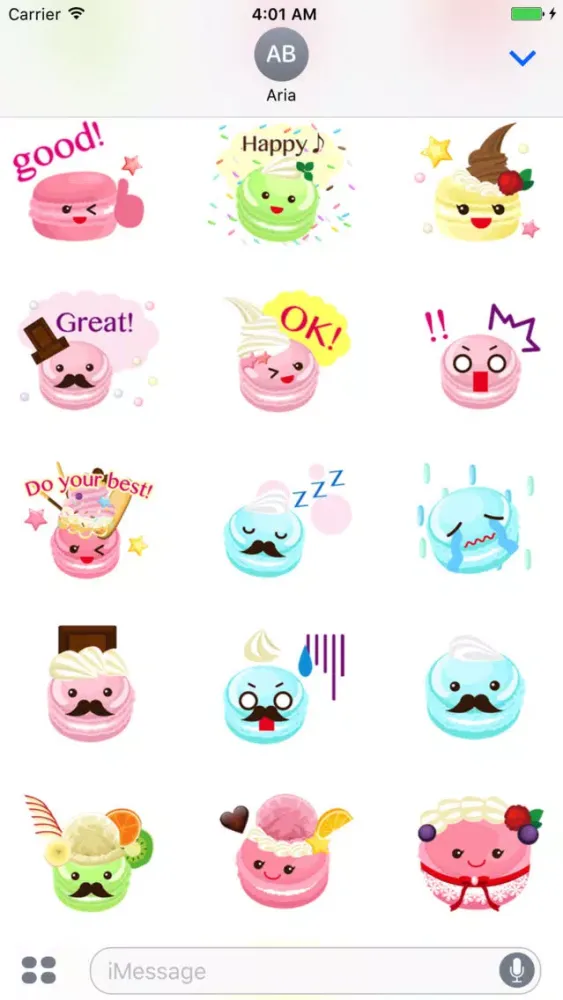 Ảnh chụp màn hình của Sweet Macaroon Sticker