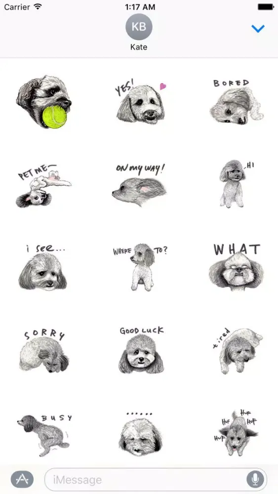 Toy Poodle Dog Emoij Sticker Screenshots