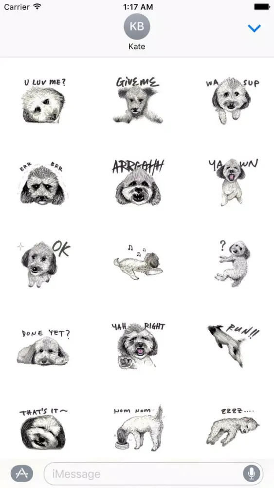 Toy Poodle Dog Emoij Sticker Screenshots