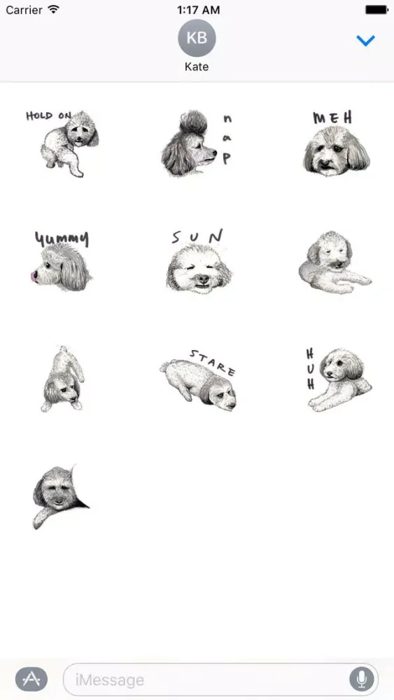 Toy Poodle Dog Emoij Sticker Screenshots