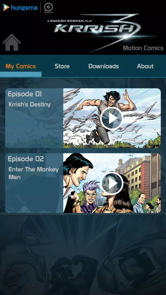 Capturas de pantalla de Krrish Comics