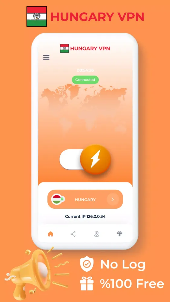 ภาพหน้าจอของ Hungary VPN