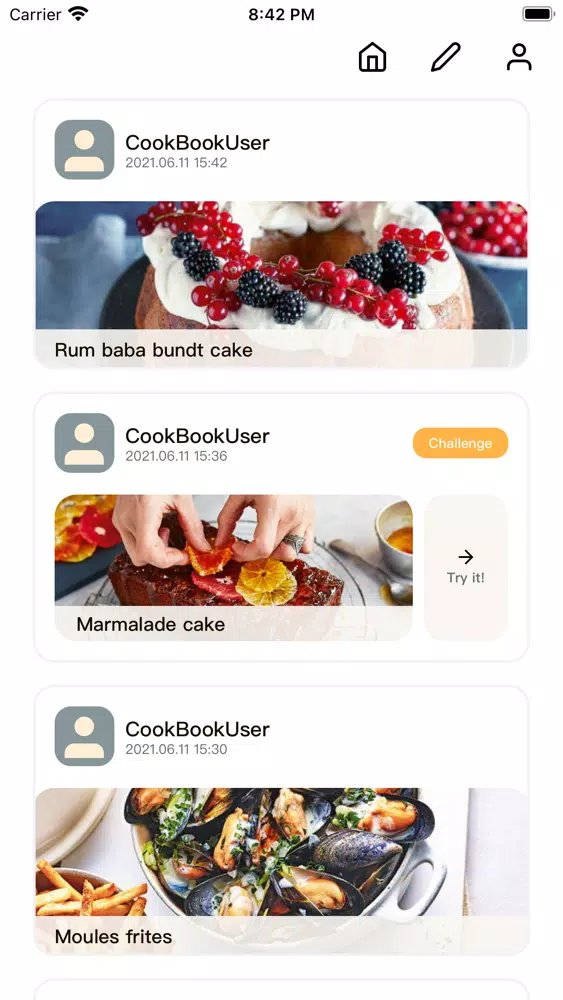 Tangkapan skrin CookBook - Your Recipe Journal