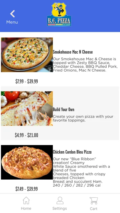 Ảnh chụp màn hình của B.C. Pizza - Order Now!