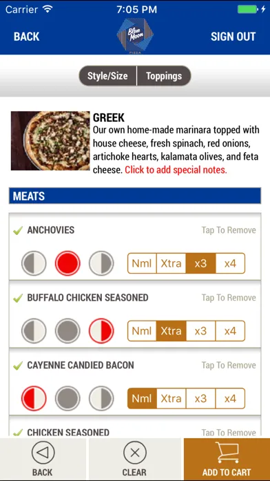 Zrzuty ekranu Blue Moon Pizza Ft Myers