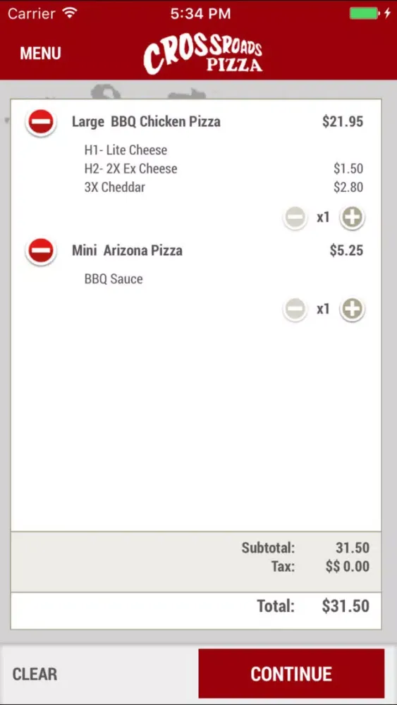 Zrzuty ekranu Crossroads Pizza Malvern