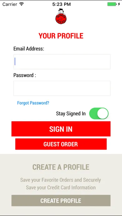 Dino's Pizza App スクリーンショット